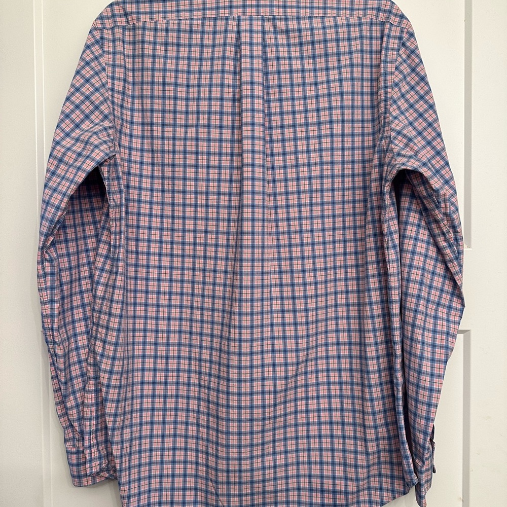 Mens RALPH LAUREN Blue/Pink Plaid Long Sleeve Button Front Shirt Size M - Picture 2 of 7